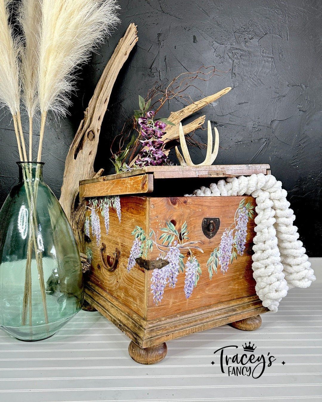Wisteria Spring 4 Images | Dixie Belle Paint Company | Belles and Whistles | Rub On Transfer For Furniture | 24" x 37"