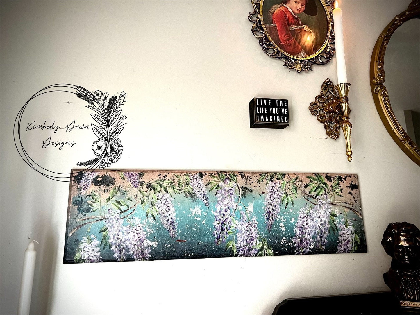 Wisteria Spring 4 Images | Dixie Belle Paint Company | Belles and Whistles | Rub On Transfer For Furniture | 24" x 37"
