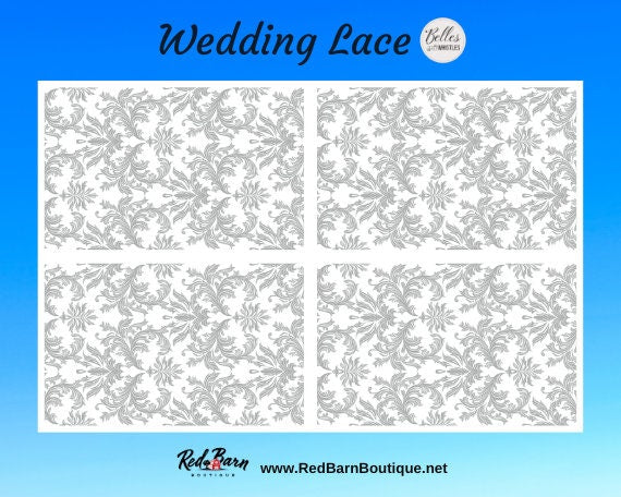 Wedding Lace | Dixie Belle Paint Company | Belles and Whistles | Rub On Transfer For Furniture | 24" x 37"