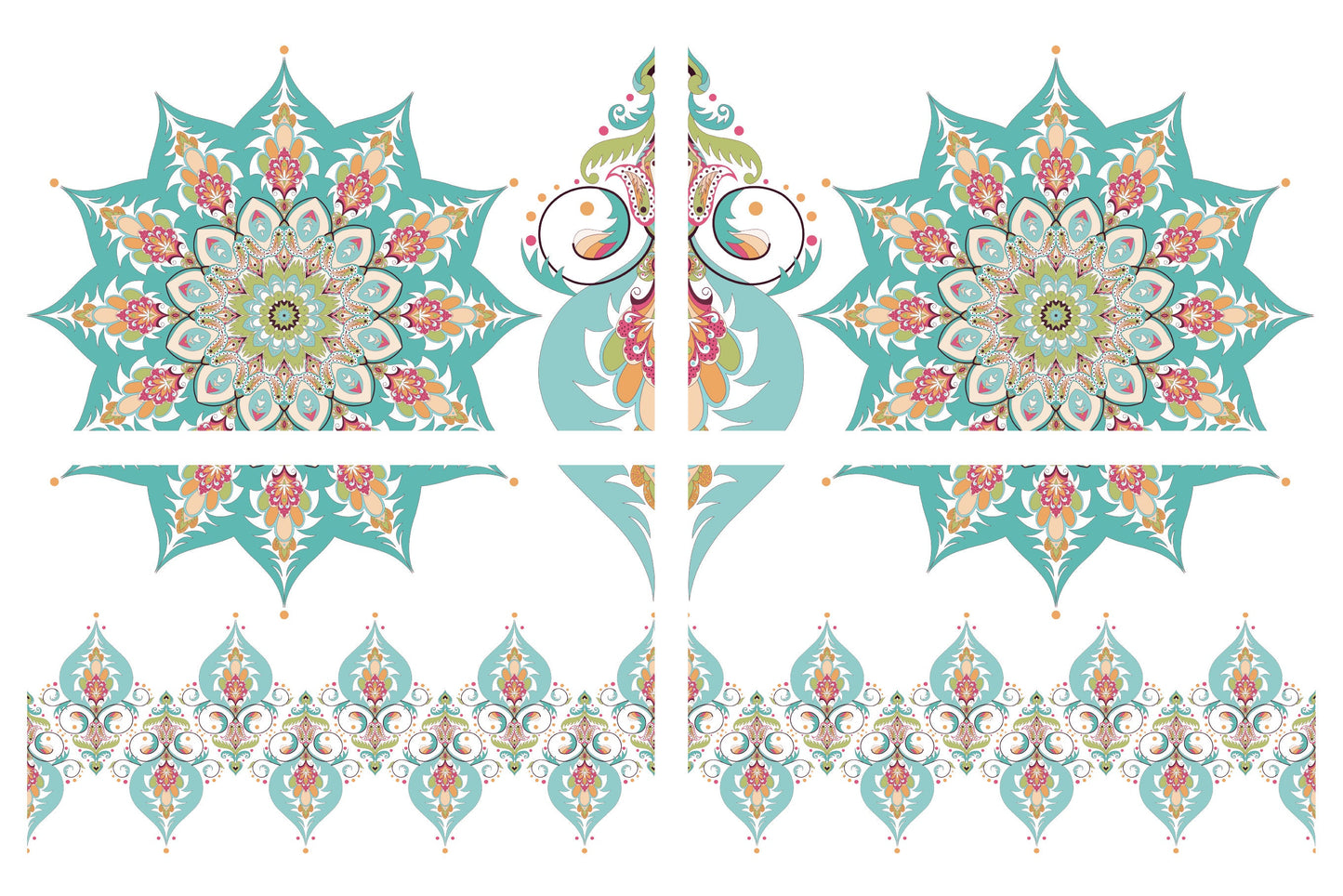 Kaleidoscope | Dixie Belle Paint Company | Belles and Whistles | Rub On Transfer For Furniture | 24" x 37"