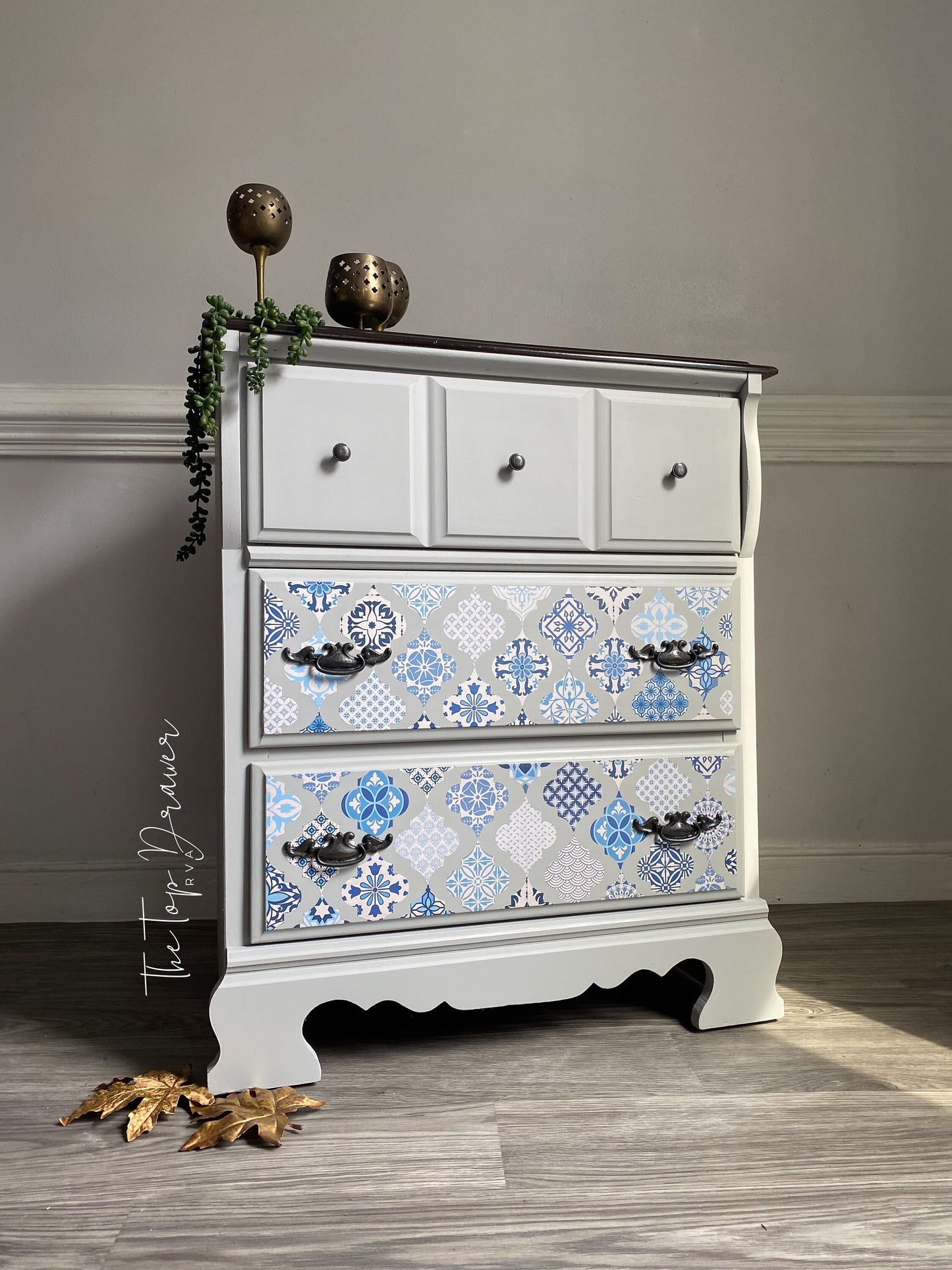 Sapphire Sonata | Dixie Belle Paint Company | Belles and Whistles | Rub On Transfer For Furniture | 24" x 37"