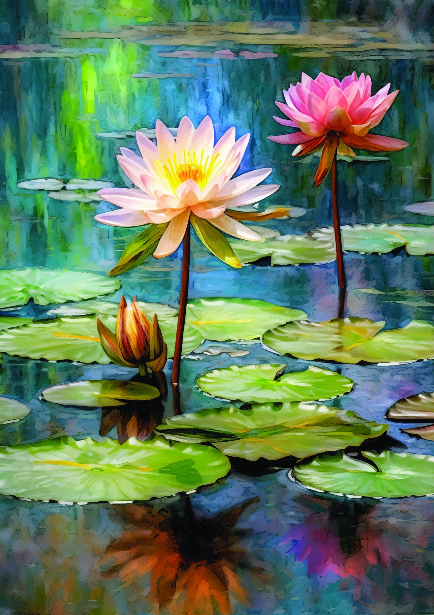 Lily Pads | Rice Paper Decoupage | Dixie Belle Paint Company | Belles and Whistles | A1 | 23.39" x 33.11"