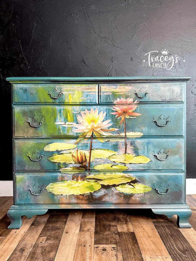 Lily Pads | Rice Paper Decoupage | Dixie Belle Paint Company | Belles and Whistles | A1 | 23.39" x 33.11"