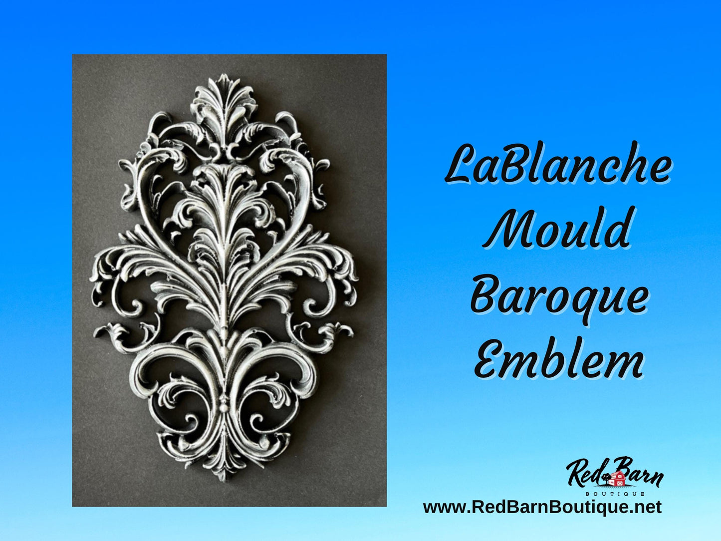 Baroque Emblem | Décor Moulds | Silicone Mould | LaBlanche | 8" x 5" | Limited Edition | Will Sell Out
