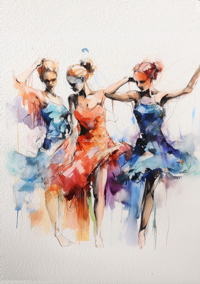 The Troupe | Andy Skinner | Rice Paper Decoupage | Decoupage Queen | 2 Sizes