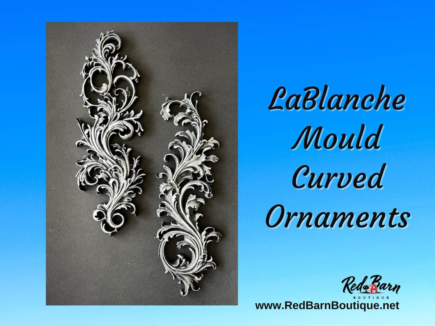 Curved Ornaments | Décor Moulds | LaBlanche | 8" x 5" | Limited Edition | Will Sell Out