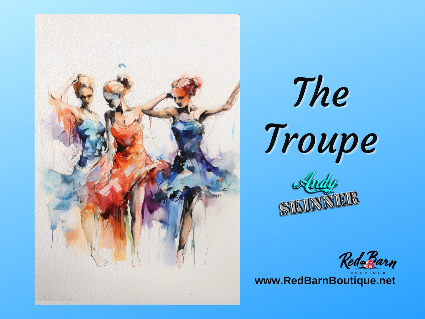 The Troupe | Andy Skinner | Rice Paper Decoupage | Decoupage Queen | 2 Sizes