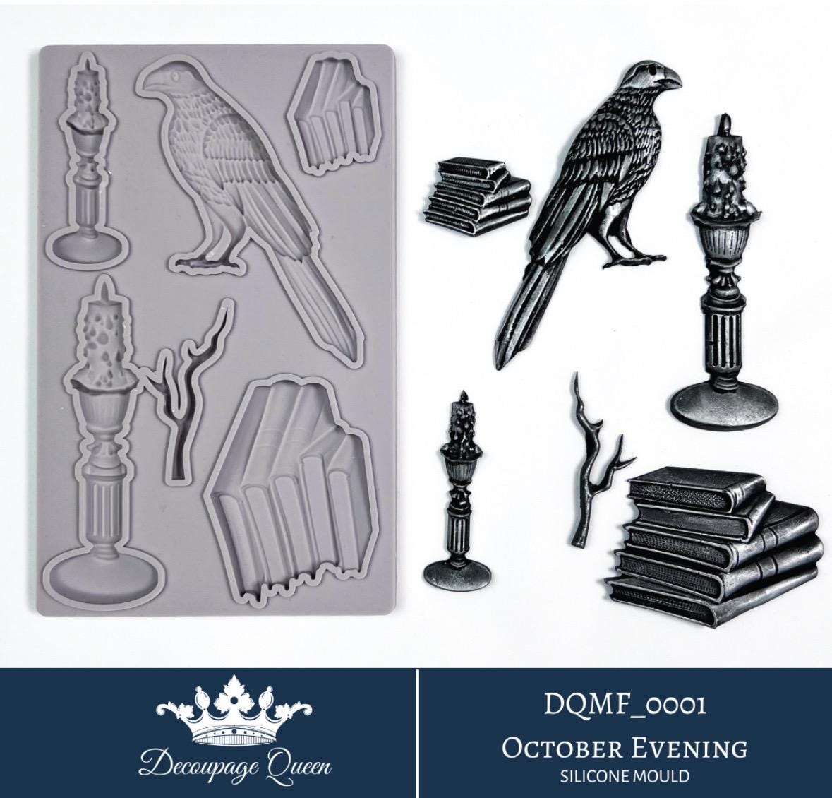 October Evening | Décor Moulds | Decoupage Queen | 8" x 5" | Mixed Media | Limited Edition