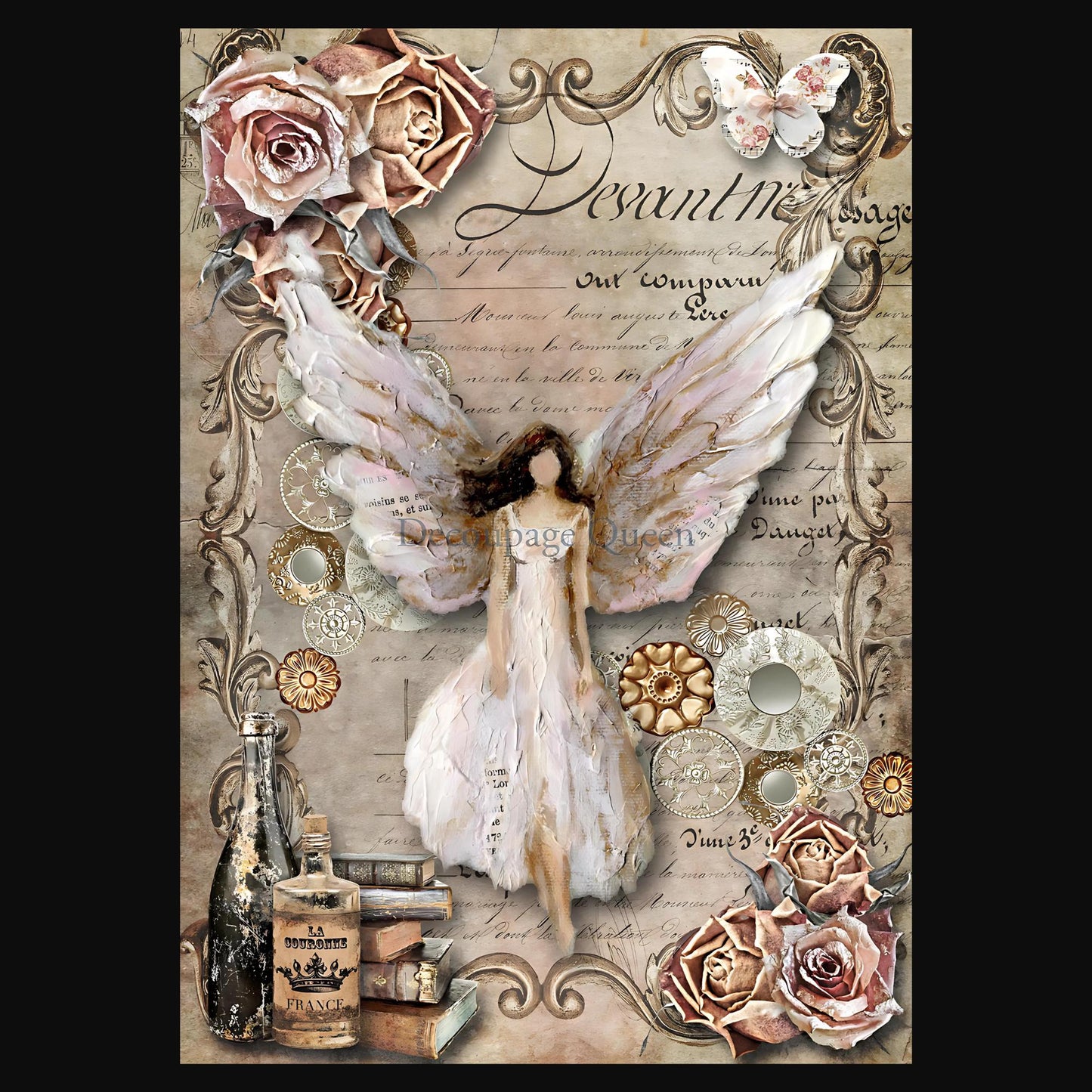 Angels Among Us | Rice Paper Decoupage | Decoupage Queen | 2 Sizes