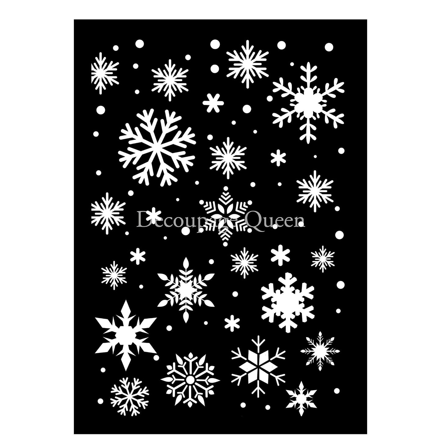 Falling Snowflakes | Decoupage Queen | Crafting Stencil | Size A4 | 10mil