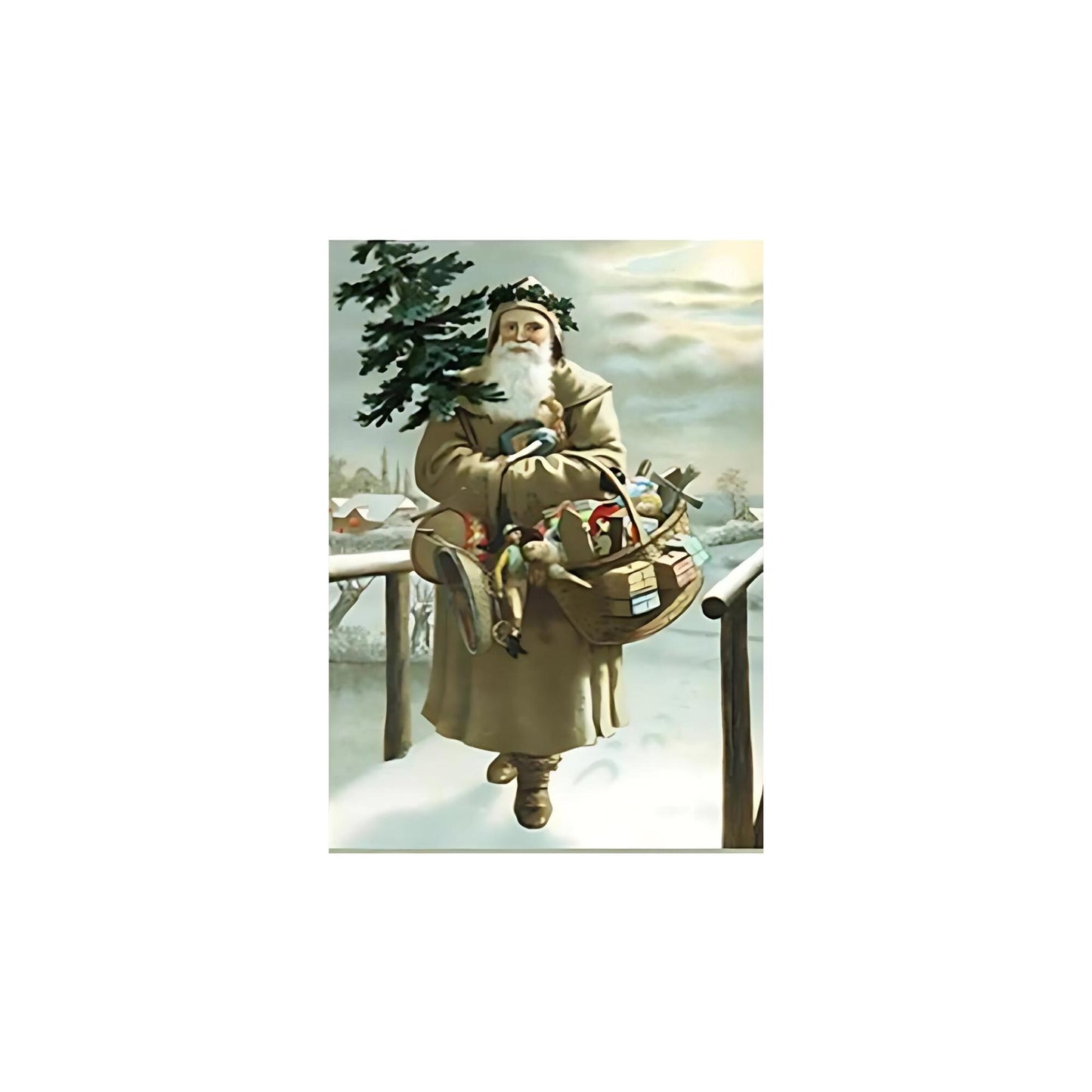 Vintage Santa's 4 Images | Rice Paper Decoupage | Calambour | A4 8.3" x 11.7"