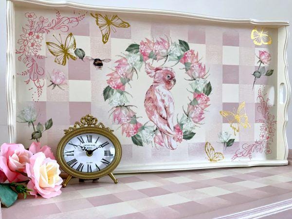 Floral Dreams 3 Designs | Rub On Furniture Transfers | Hokus Pokus | Furniture Decals | Petite Transfer | 3 Sheets
