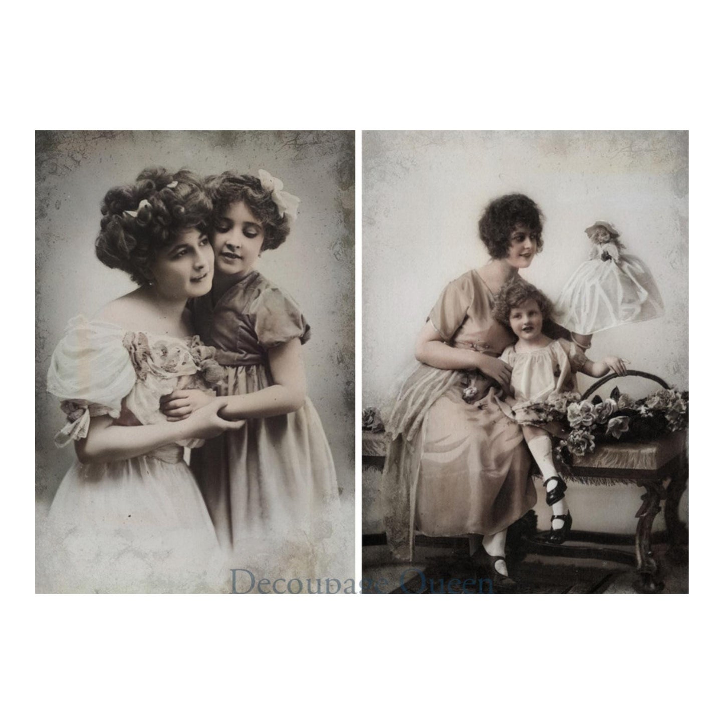 Moms and Daughters | 5 Images | Decoupage Paper | Rice Paper Decoupage | Decoupage Queen | A4 and A3