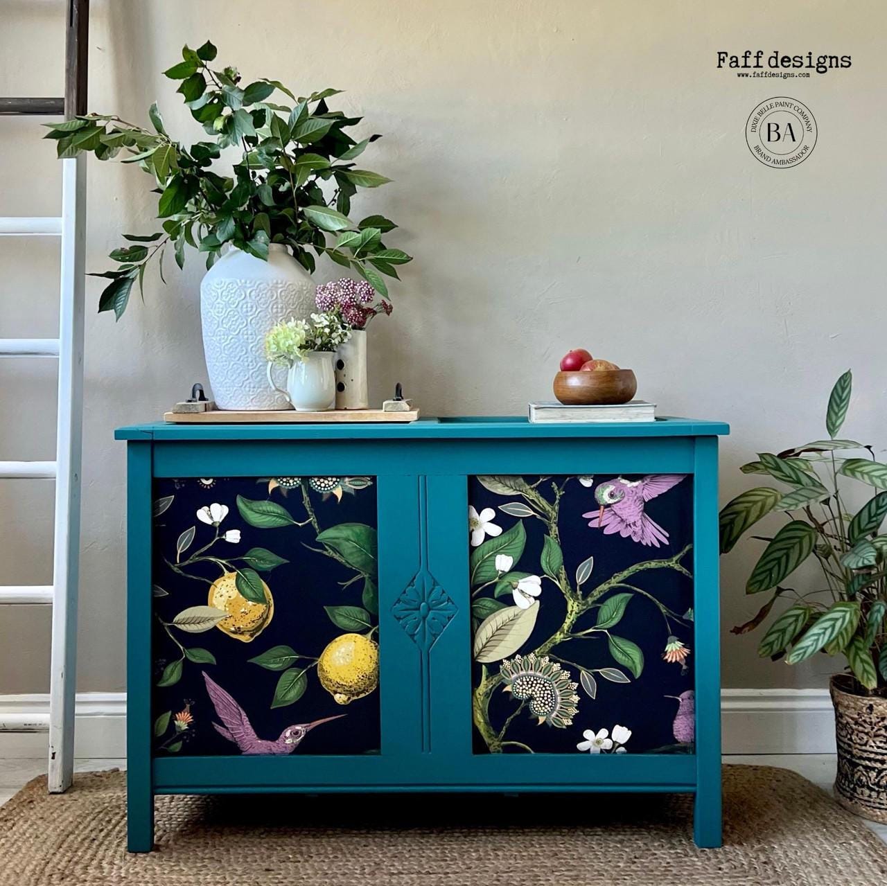 Vintage Botanical | Rice Paper Decoupage | Belles and Whistles | Dixie Belle Paint | A1