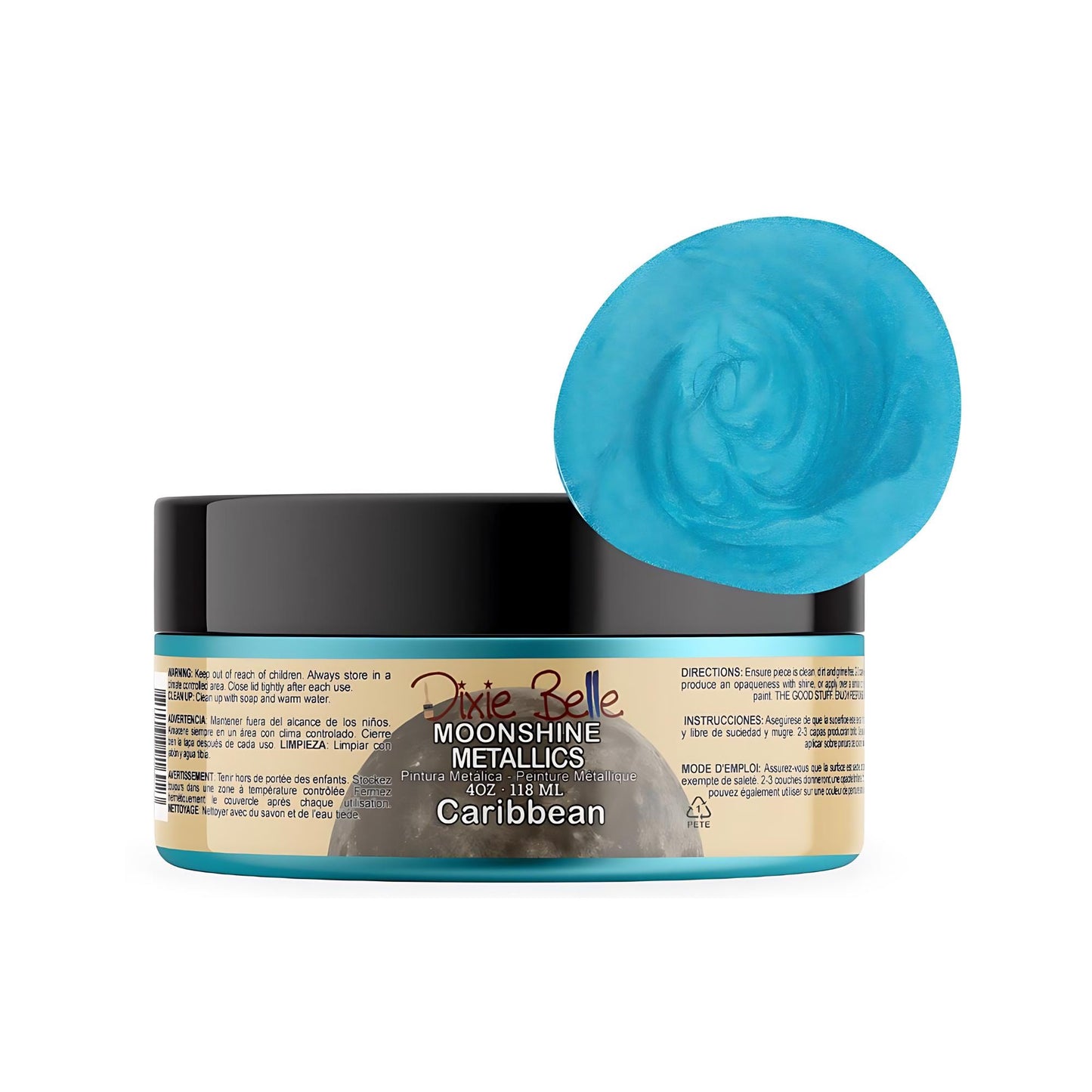 Caribbean 4oz | Moonshine Metallics Paint | Dixie Belle Paint Company | 4oz
