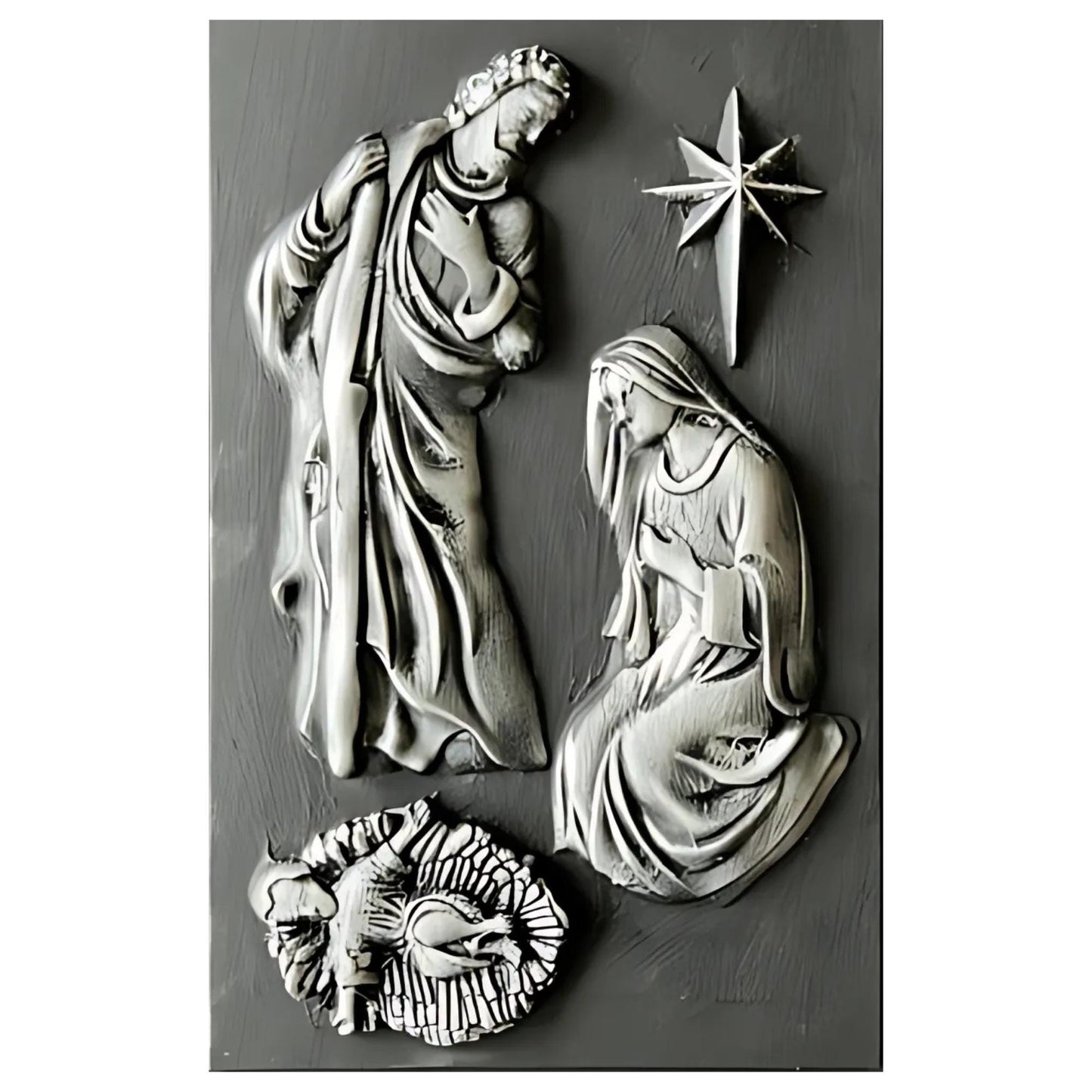 Holy Family | Décor Moulds | Decoupage Queen | 8" x 5" | Mixed Media | Limited Edition