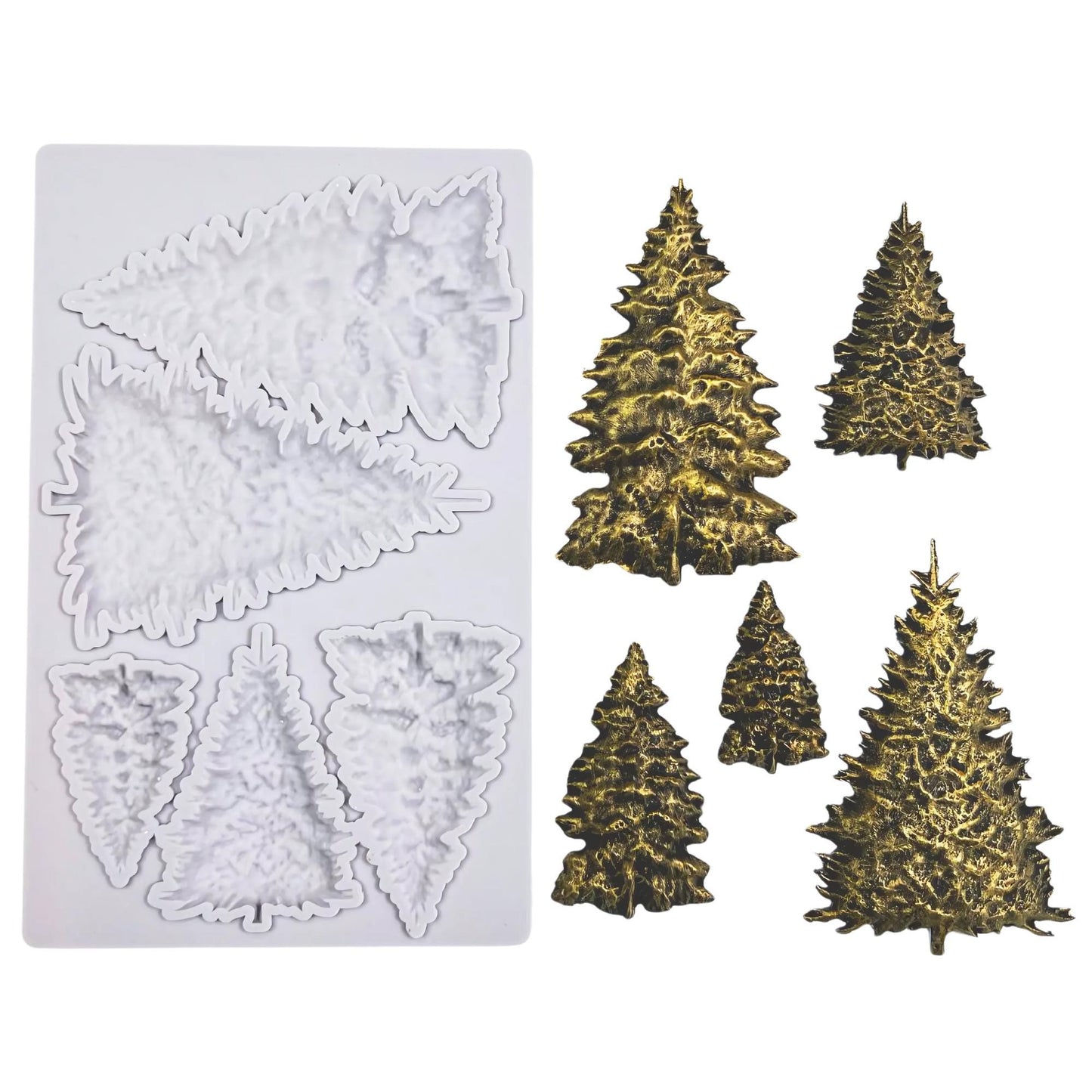 Winter Trees | Décor Moulds | Decoupage Queen | 8" x 5" | Mixed Media | Limited Edition