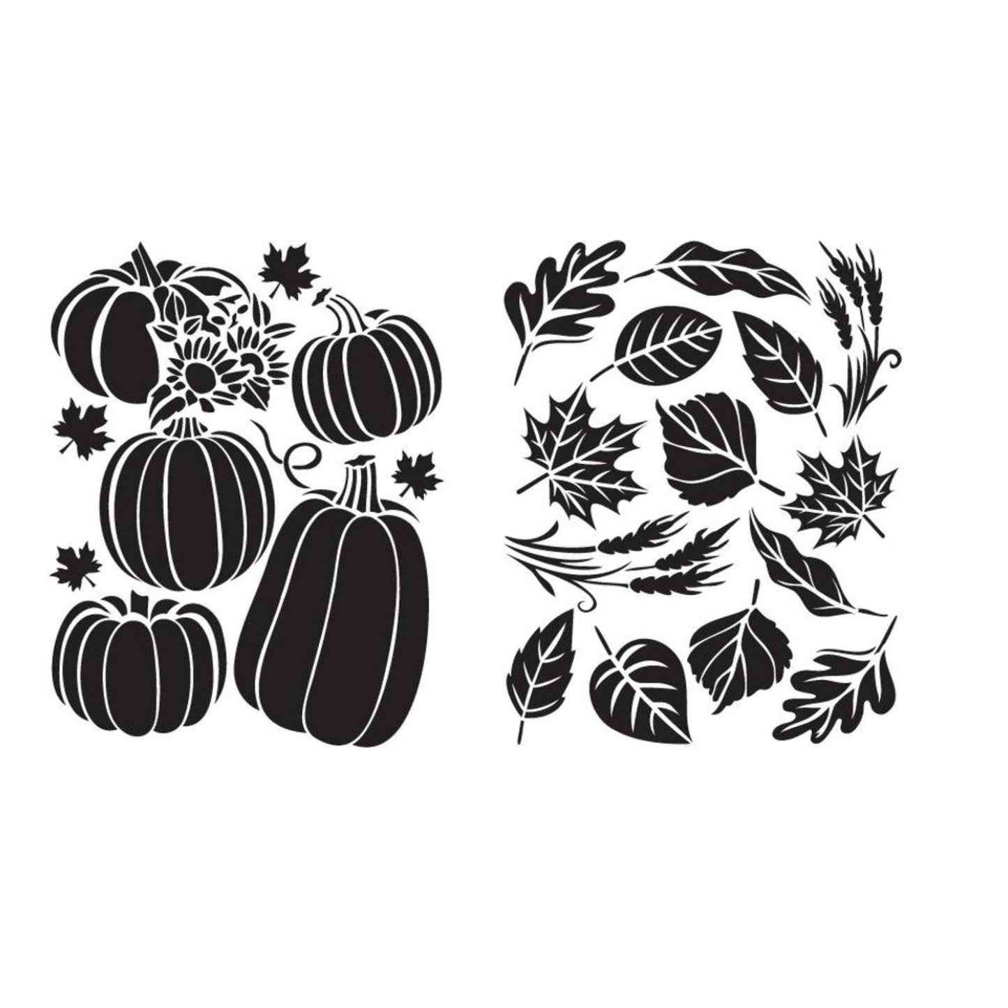 Hello Autumn | 4 Stencils In One | Dixie Belle Paint | Belles and Whistles | 4 Stencils In One | 10mil | 4 Designs - 7 "x 9" each