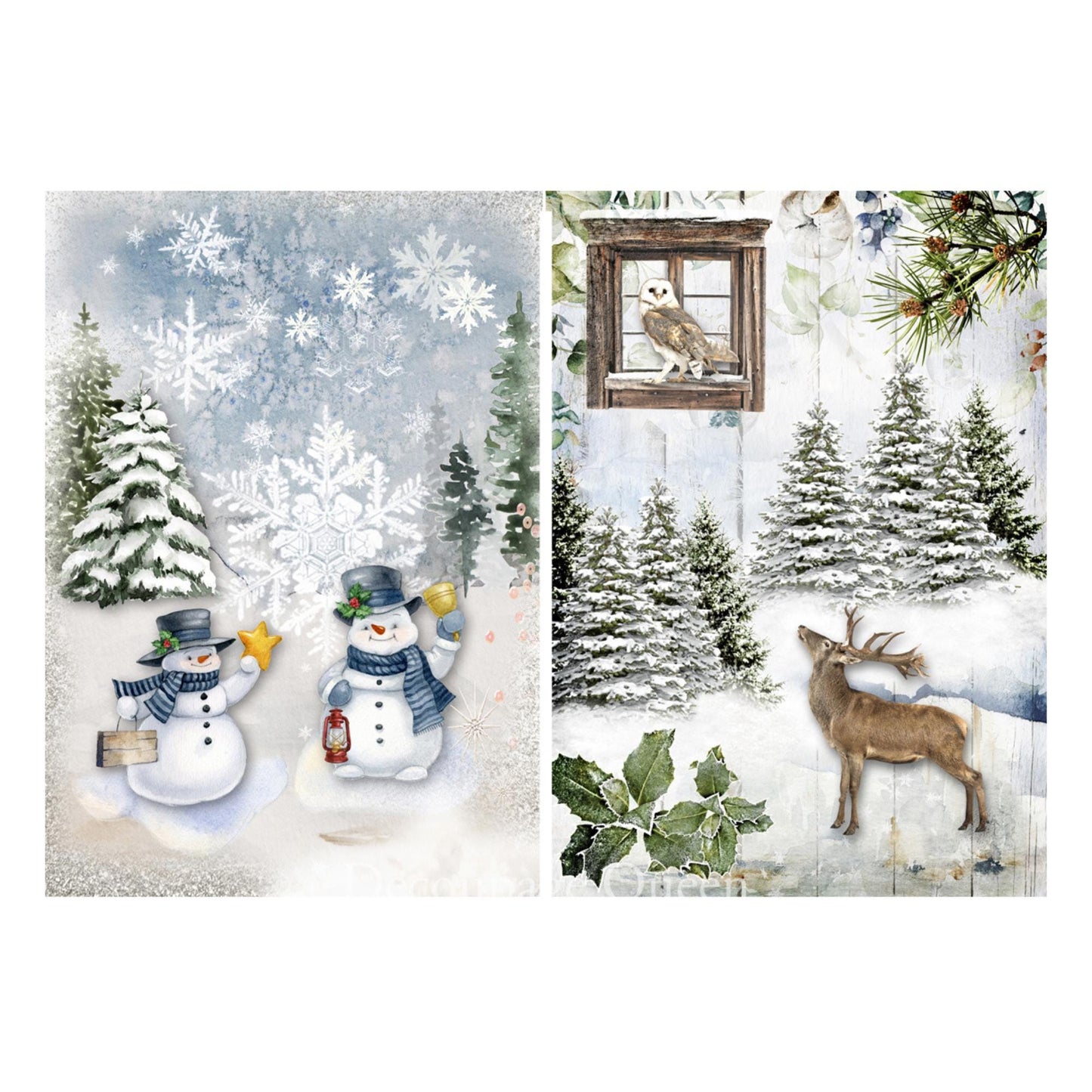 Cozy 4 Pack | 4 Images | Mixed Media | Rice Paper Decoupage | Decoupage Queen | A4 & A3