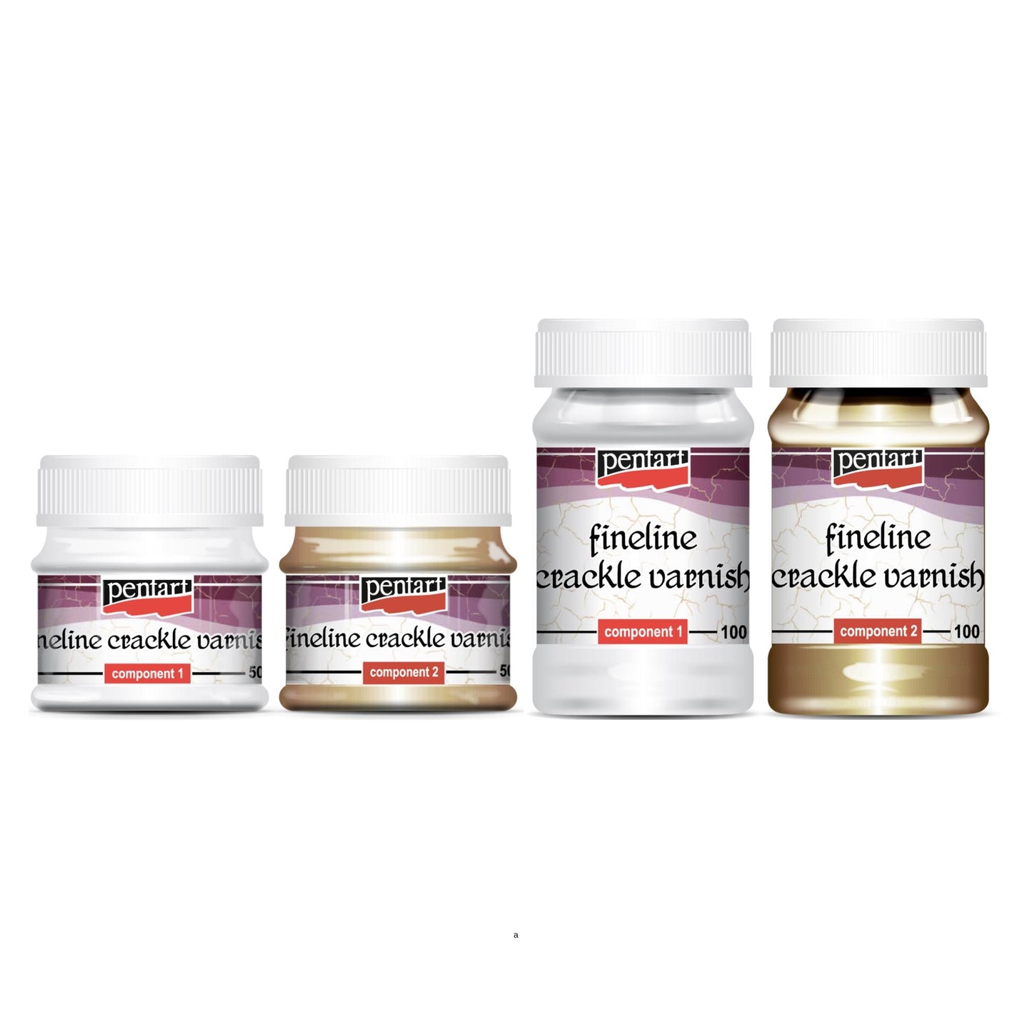 Fineline Varnish | Crackle | 2 Step | Mixed Media | Pentart | 50ml or 100ml Set
