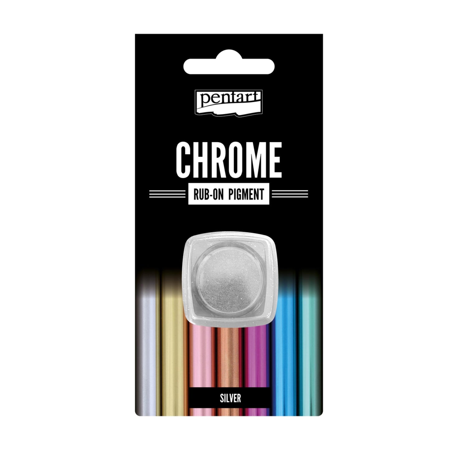 Silver | Rub-On Pigment Chrome | Pentart | Mixed Media | 0.5g