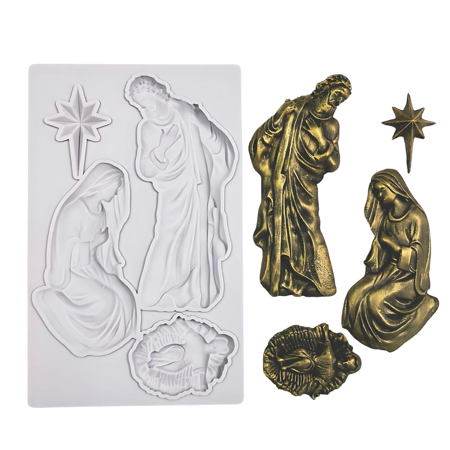 Holy Family | Décor Moulds | Decoupage Queen | 8" x 5" | Mixed Media | Limited Edition