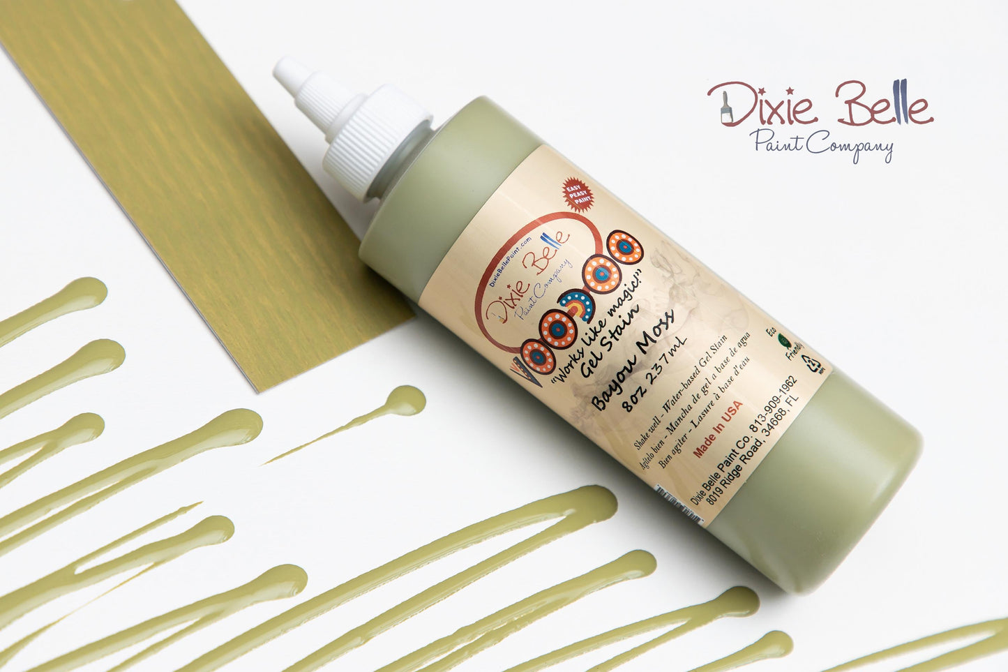 Voodoo Gel Stain | Dixie Belle Paint Company Water Based Stain | Furniture and Crafting Stain | 8oz | 3 Colors