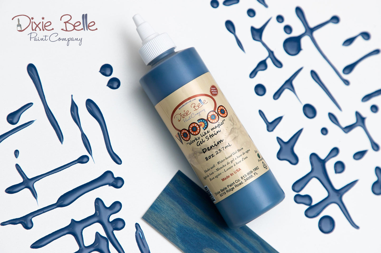 Voodoo Gel Stain | Dixie Belle Paint Company Water Based Stain | Furniture and Crafting Stain | 8oz | 3 Colors