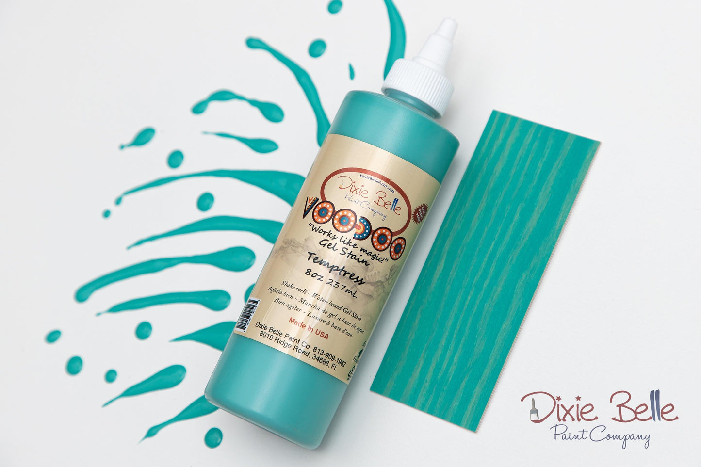 Voodoo Gel Stain | Dixie Belle Paint Company Water Based Stain | Furniture and Crafting Stain | 8oz | 3 Colors