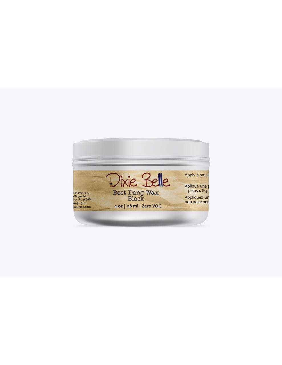 Black Best Dang Wax 4oz | Water Based Wax | Dixie Belle Paint Company | 4oz