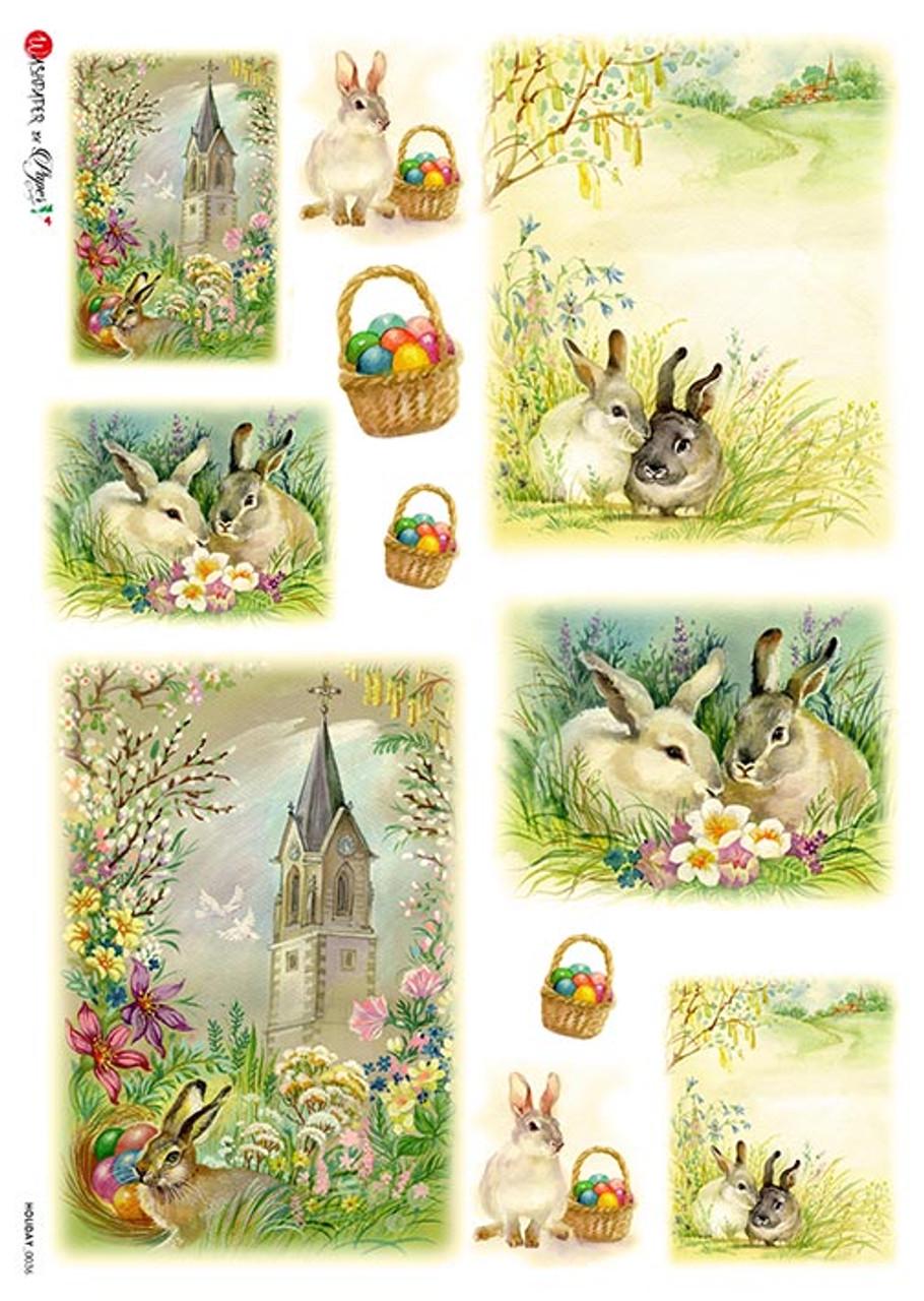 Easter Scenes 2 | Rice Paper Decoupage | Holiday 0036 | Paper Designs Italy | A4
