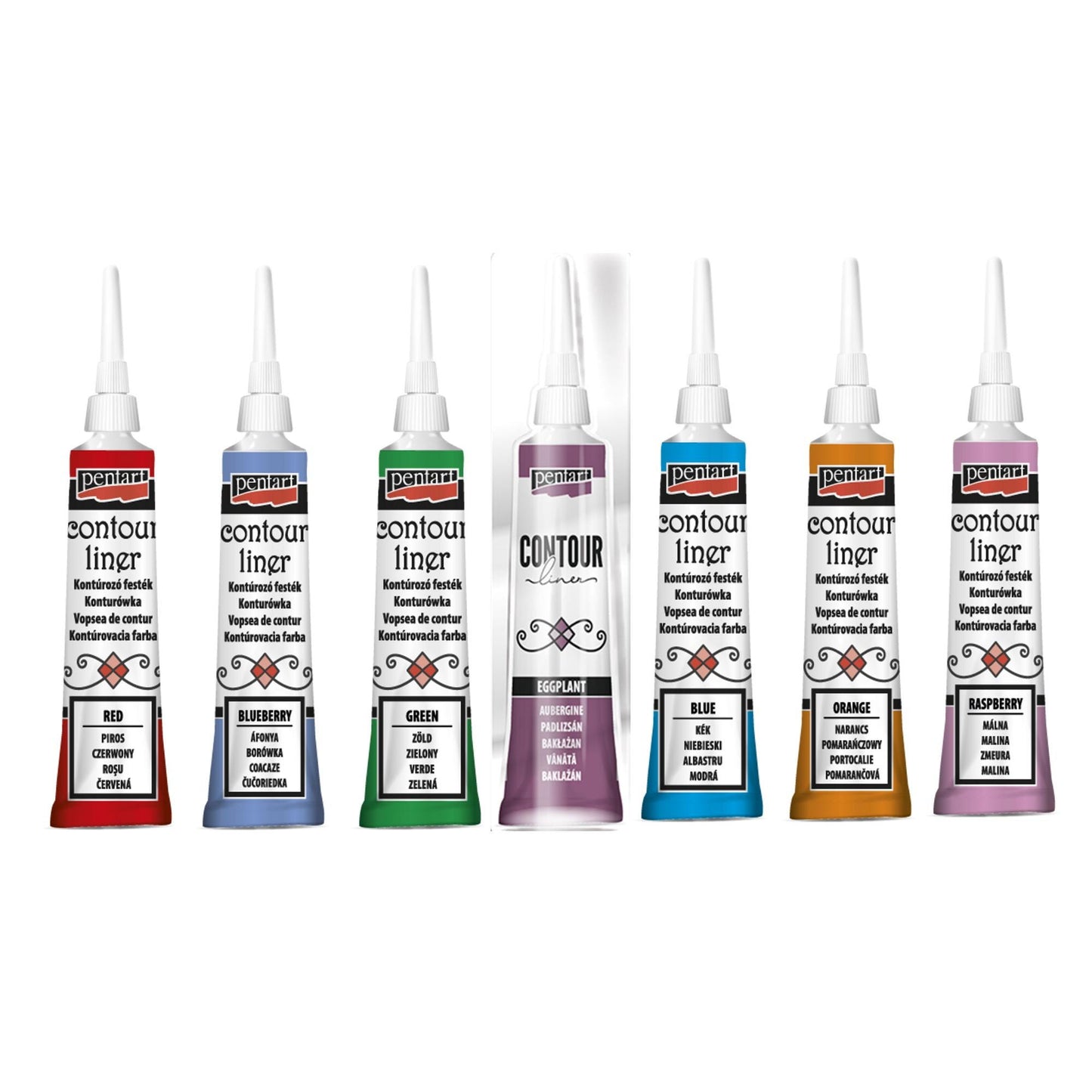 Contour Liner 6 Bright Colors | Pentart | Mixed Media | Journaling | 20ml