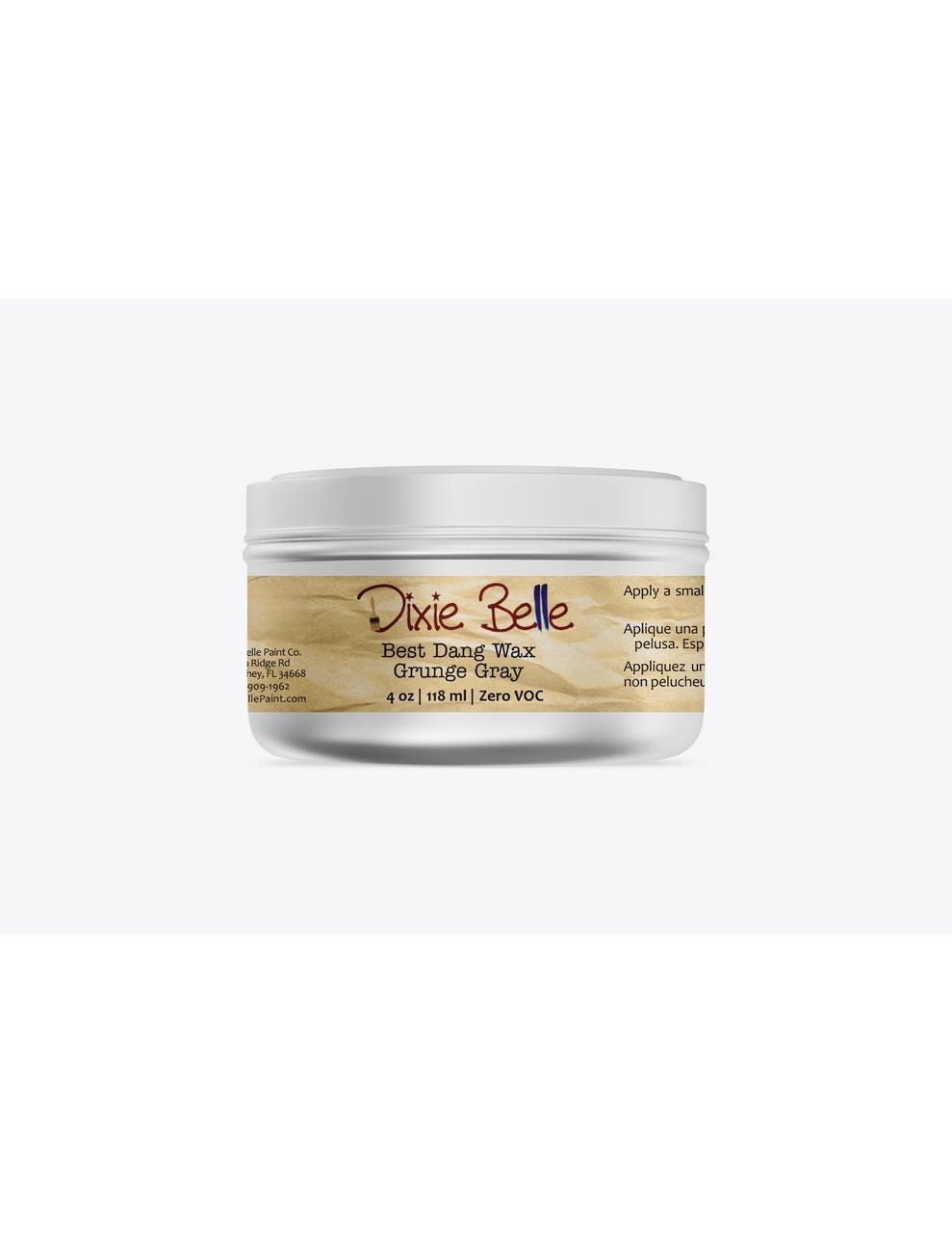 Grunge Gray Best Dang Wax 4oz | Water Based Wax | Dixie Belle Paint Company | 4oz