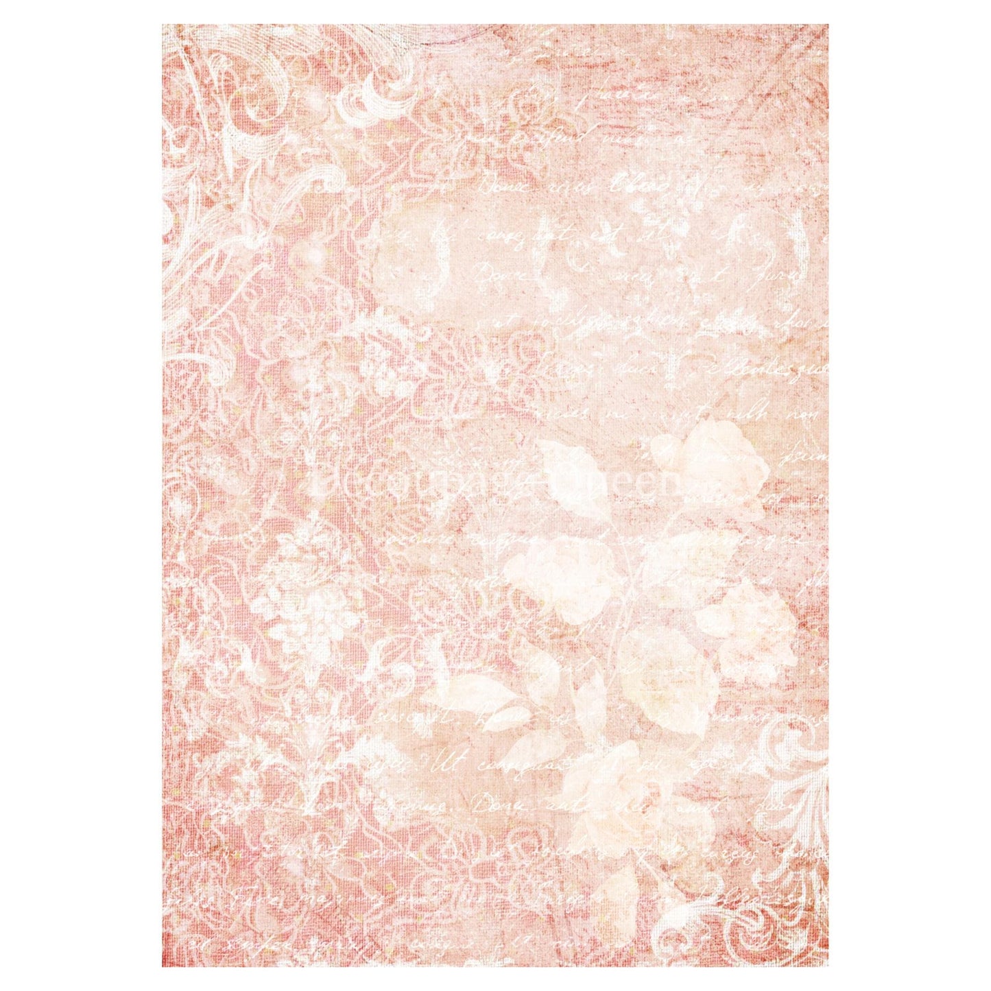 Pink Textures | Rice Paper Decoupage | Designed In The USA | Printed In Italy | Decoupage Queen | A4