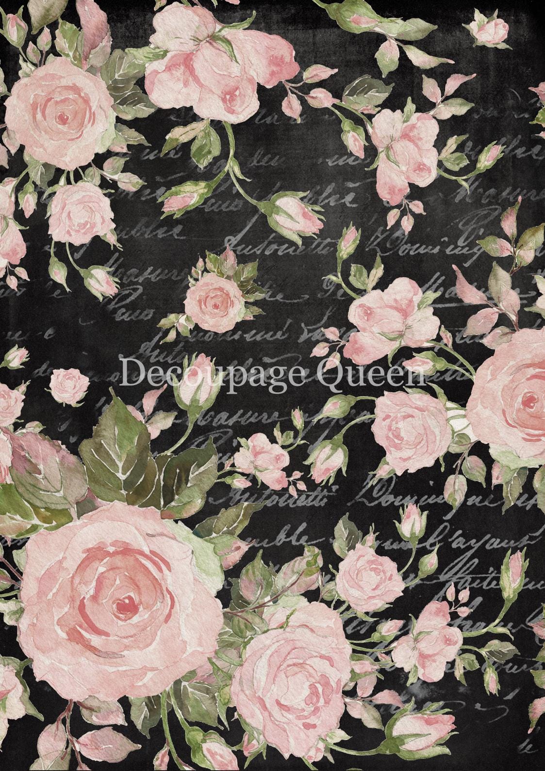 Market Roses | Rice Paper Decoupage | Designed In The USA | Printed In Italy | Decoupage Queen | A4 & A3