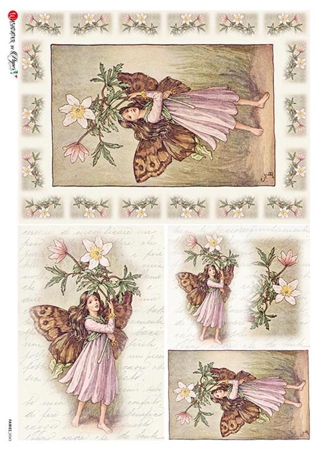 Fairies 0043 Four Images | Rice Paper Decoupage | Paper Designs | A4
