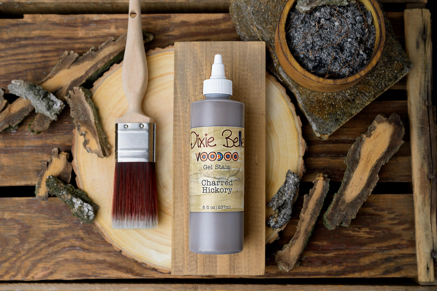 Whiskey Barrel Voodoo Gel Stain | Dixie Belle Paint Company | Water Based Stain | Furniture and Crafting Stain | 8oz