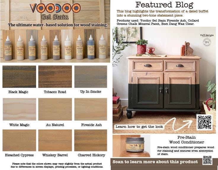 White Magic | Voodoo Gel Stain | Dixie Belle Paint Company | Water Based Stain | Furniture Stain | 8oz