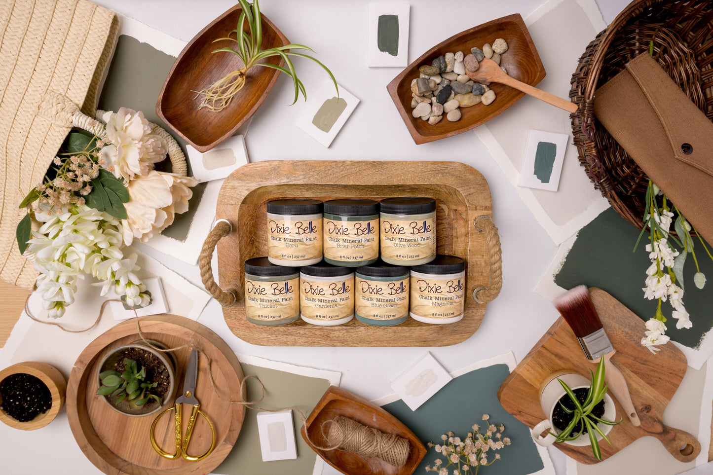 Ecru 4oz or 8oz | Southern Roots Collection | Dixie Belle Paint | No VOC | Chalk Mineral Paint for Furniture | Water Based Paint