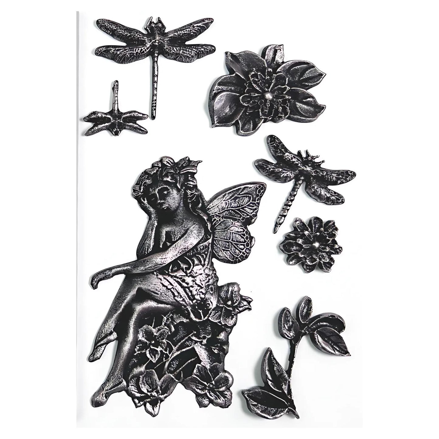 Garden Fairy | Silicone Décor Moulds | Decoupage Queen | 8" x 5" | Mixed Media | Limited Edition
