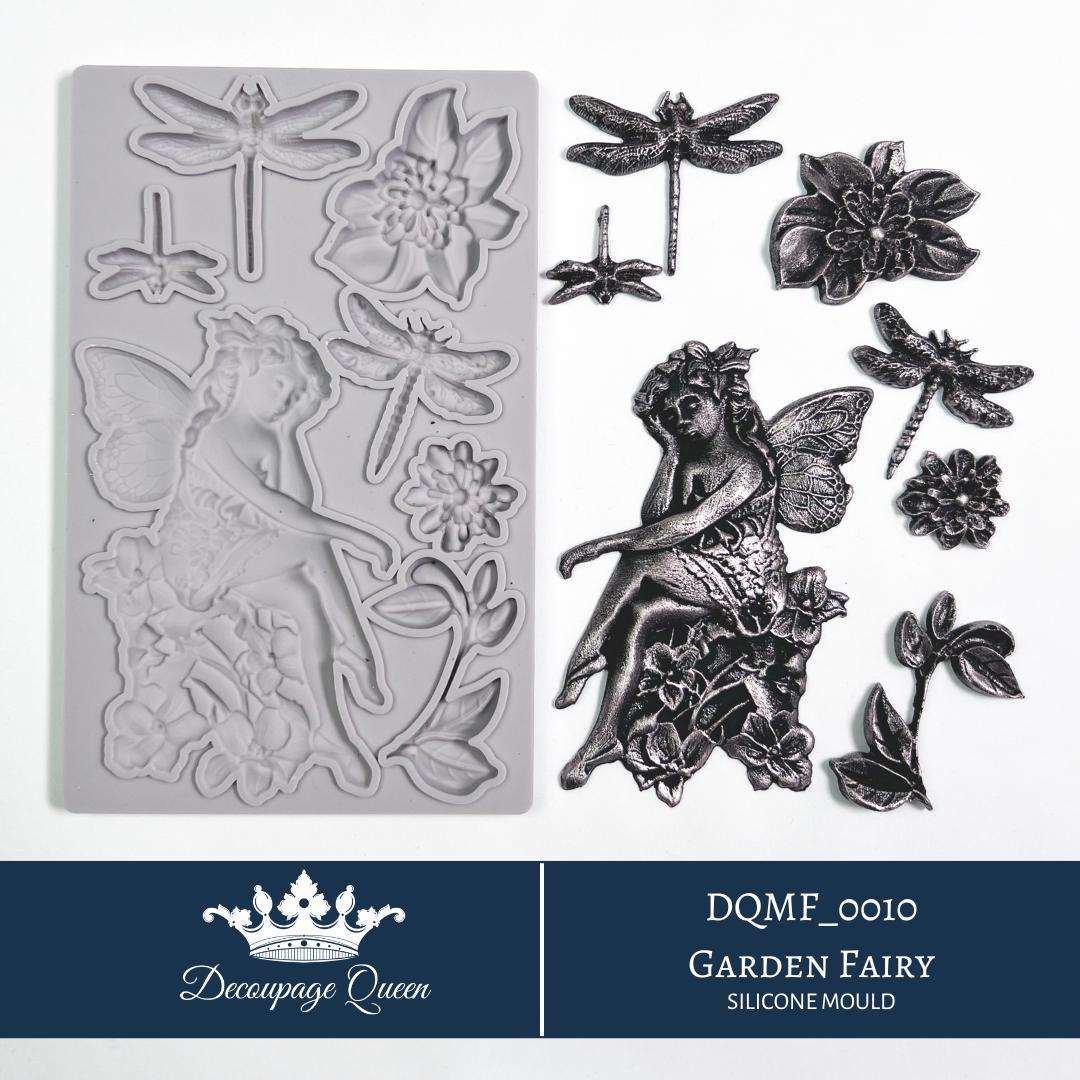Garden Fairy | Silicone Décor Moulds | Decoupage Queen | 8" x 5" | Mixed Media | Limited Edition