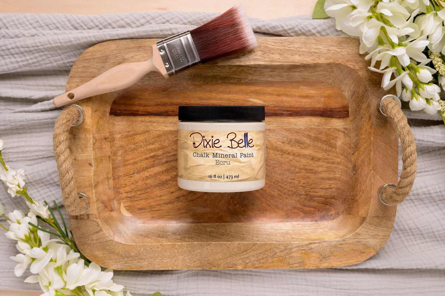 Ecru 4oz or 8oz | Southern Roots Collection | Dixie Belle Paint | No VOC | Chalk Mineral Paint for Furniture | Water Based Paint