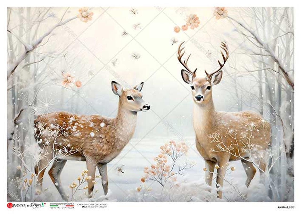 Mom and Dad Deer | Rice Paper Decoupage | Paper Designs Animals 0212 | A4