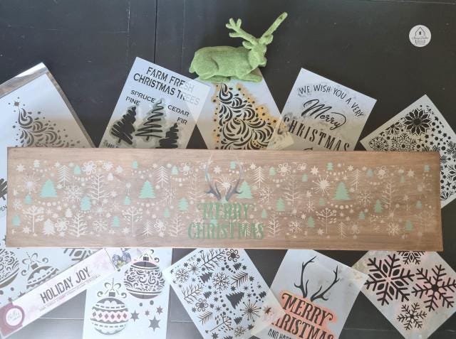 Christmas Cheer Stencil | Dixie Belle Paint | Belles and Whistles | 10mil