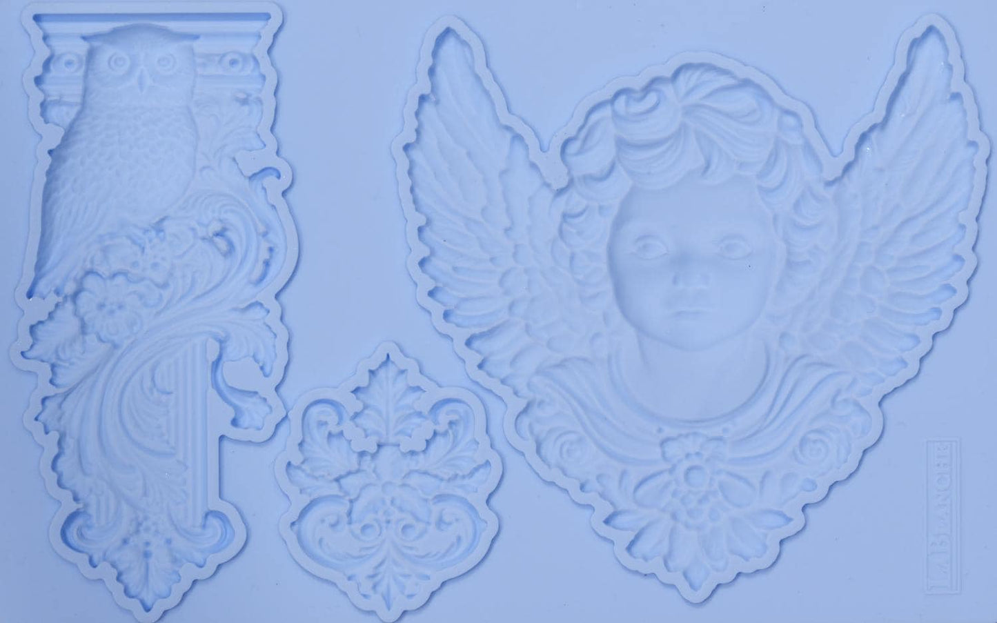 Angel and Owl | Décor Silicone Mould | LaBlanche | 8" x 5" | Limited Edition