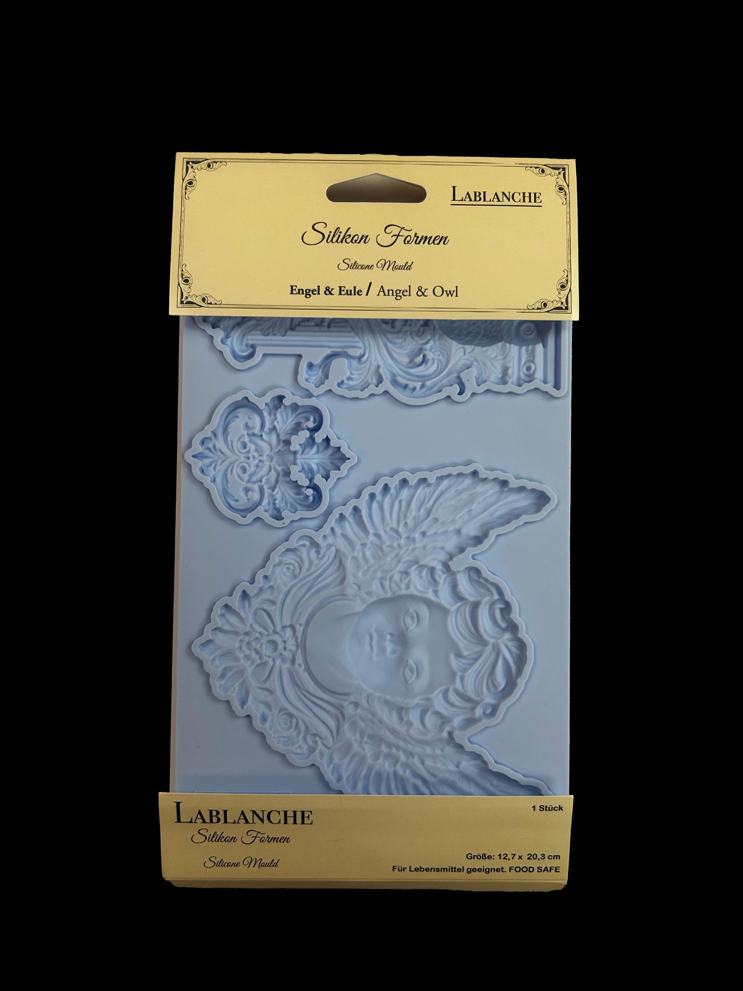 Angel and Owl | Décor Silicone Mould | LaBlanche | 8" x 5" | Limited Edition
