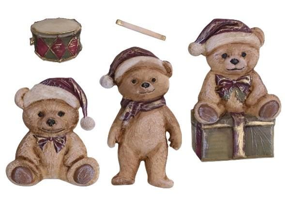 Teddy Bers | Décor Silicone Mould | LaBlanche | 8" x 5" | Limited Edition