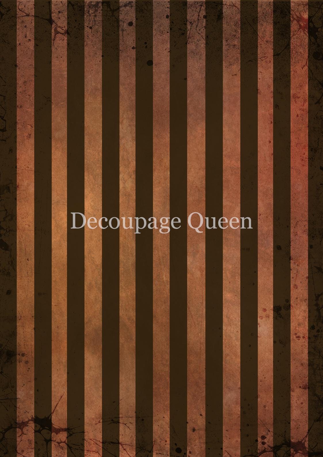 Orange and Brown Stripes | Rice Paper Decoupage | Decoupage Queen | A4 & A3