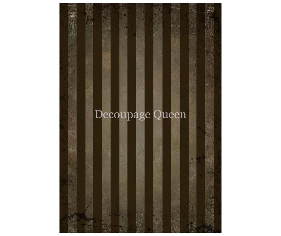 Brown Stripes | Rice Paper Decoupage | Decoupage Queen | A4 & A3