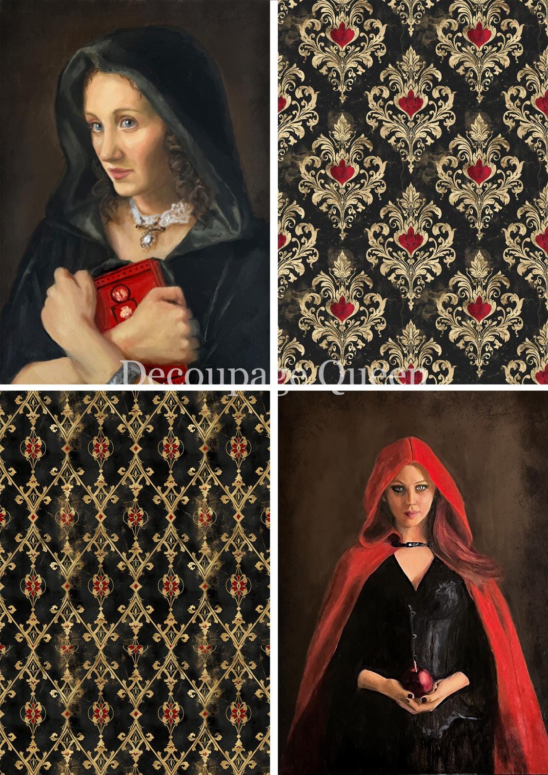 Dark Secrets | Rice Paper Decoupage | Decoupage Queen | A4 & A3